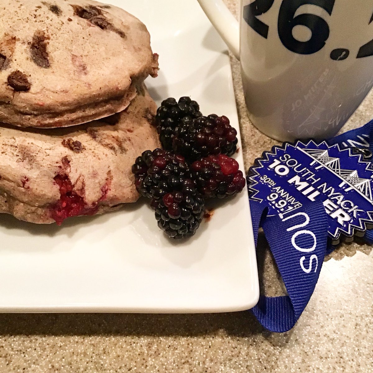 adina_kelman's tweet image. Post run pancakes 🥞 loaded with pea powder for carb and protein balance #postrun #postrunning #postrunfood #postrunfuel #balancedeating #pancakelover #runninglife #peaproteinpowder #medaldisplay #marathonmug for #motivation