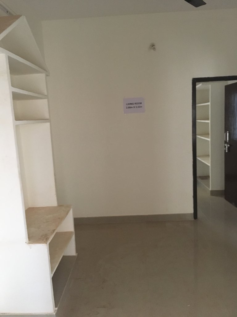 Check out the interiors. Nothing less than a flat we normally buy. In fact, the quality is superior to the brick/blocks construction. Shelves, vitrified tiles, granite top kitchen....