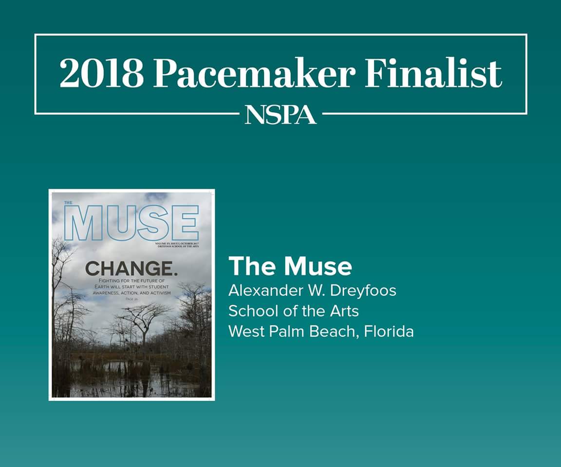CoreyFerrera's tweet photo. Proud to announce that The Muse is a Finalist for a 2018 Pacemaker Award! Congrats to the Communications Dept!!! #Dreyfoos @pbcsd @DreyfoosArtsSch @MrsZeski @themuseatdsoa https://t.co/m136CkvdfY