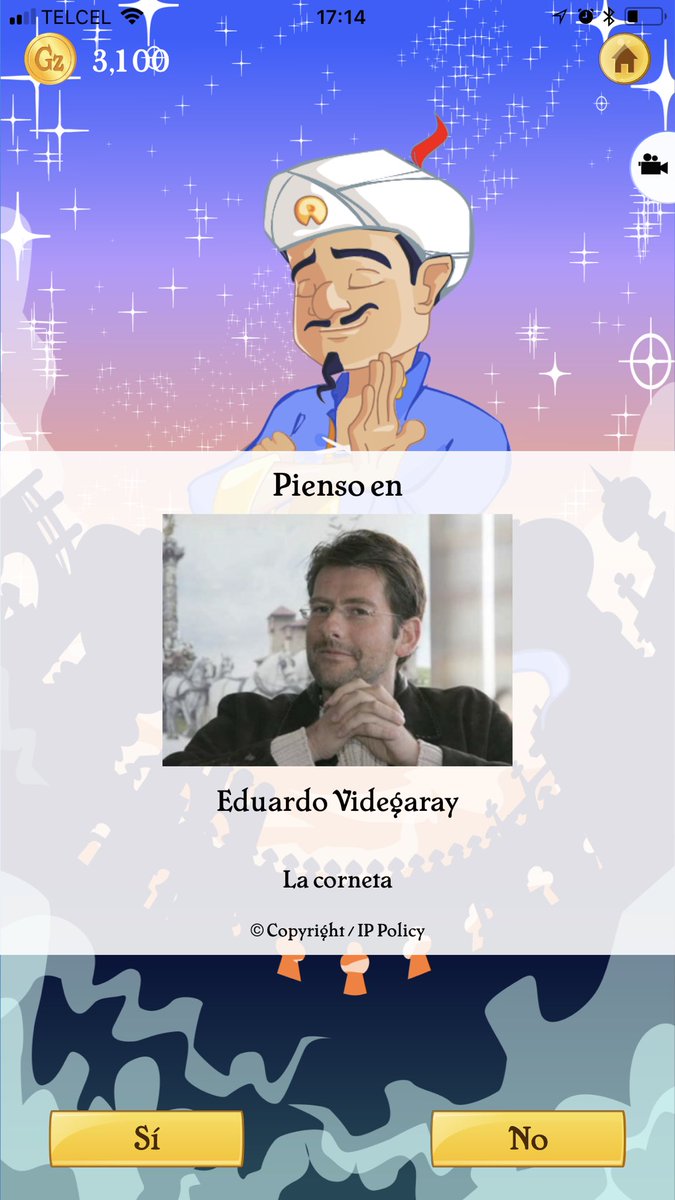 moisesmata's tweet photo. @EVIDEGARAY @jrsestaca miren hasta en apps salen!!! #akinator saludos desde GDL https://t.co/8wZbkCLH9g