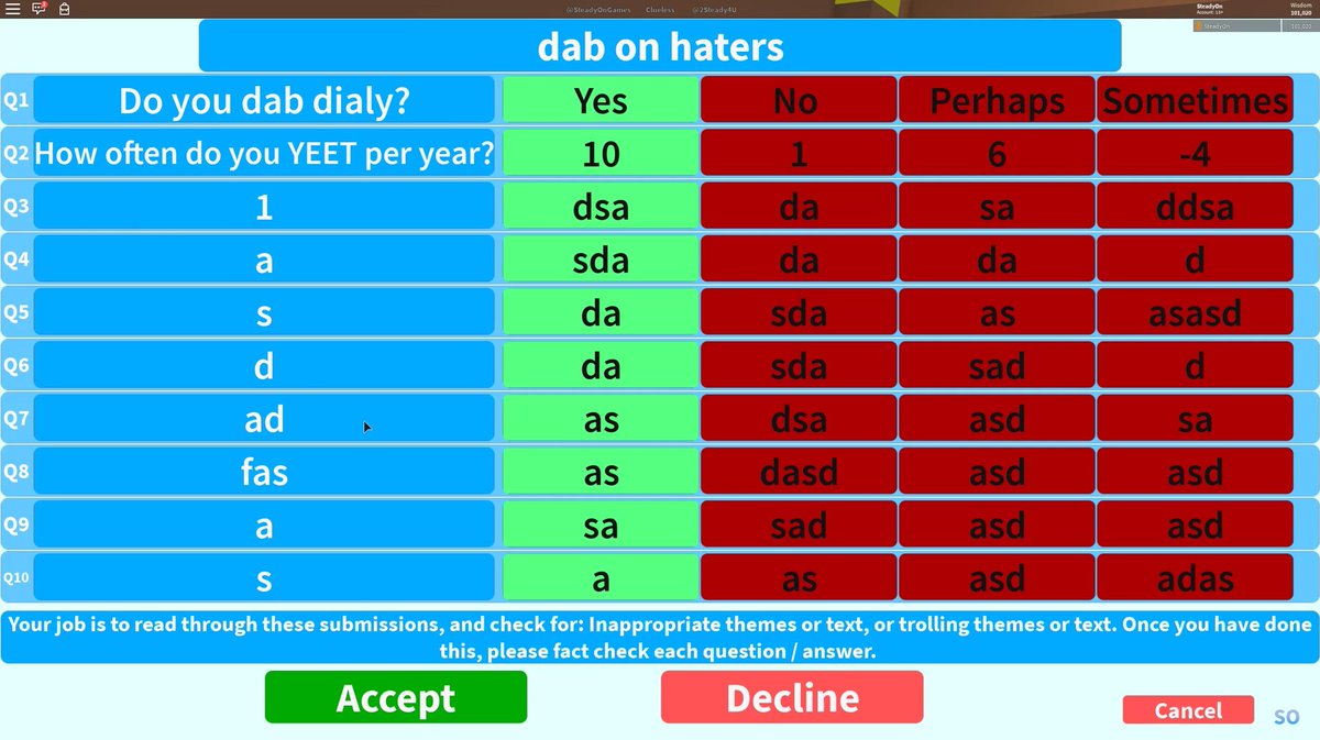 Steadyon On Twitter Clueless Custom Question Update - 