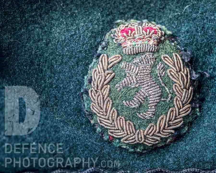 DefencePhoto's tweet photo. Here's the cap badge from @JohannaSound a veteran WRAC officer, on #ATS80th https://t.co/t5rQG9eKds
