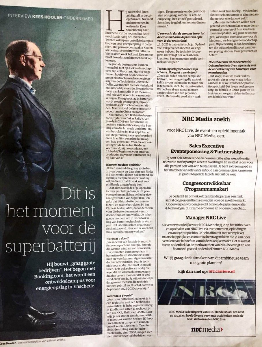 RonNuwenhof's tweet image. ‘Dit is het moment voor de superbatterij’. #LithiumWerks