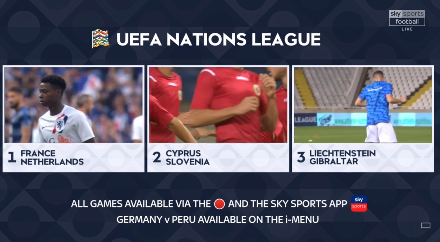 X 上的Sky Sports Football：「⚽️ UEFA Nations League Live ⚽️ Watch France v Netherlands now on Sky Sports Football, plus two games on the red button