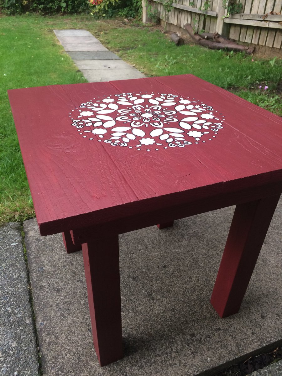 TheBohoMill's tweet image. We love mandala.....Handmade mandala design occasional table...😍😍😍 head on over to our Fb page to purchase #mandala #handmadetable #boho