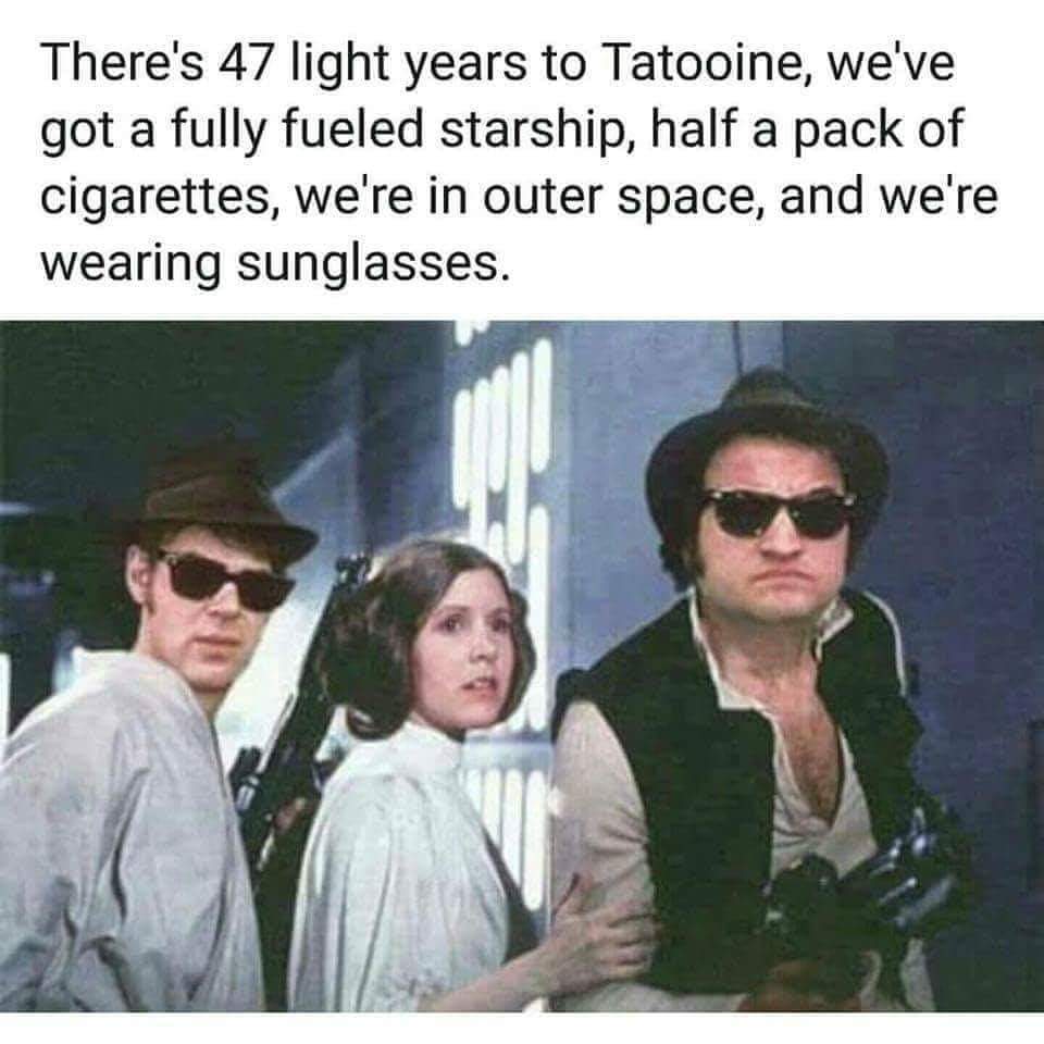 DJ_Timelord's tweet photo. #starwars meets #thebluesbrothers #sunglassesatnight #funny #LOL https://t.co/CV2LMD4Yge