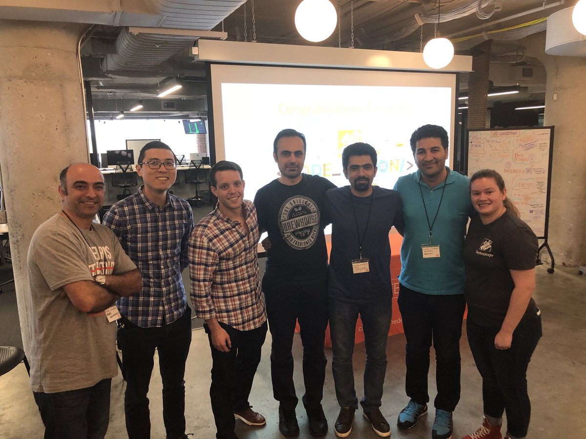 OmidSetayeshfar's tweet image. Look who won second at #thdcodeathlon @HomeDepot with @noghte @ab_farahany @KeshavarziAbbas #proud_dawg #cs_uga