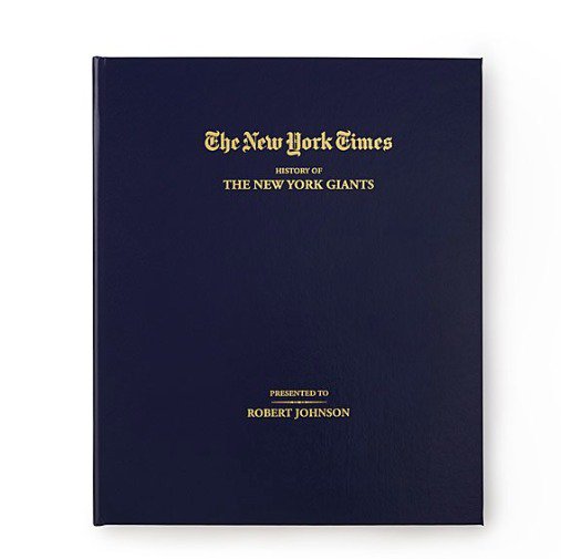 Unique personalized #gift for #Giants fans  🏈🎁 
 New York Times Custom Football Book ~ Retrace the history of your favorite NFL team through reprinted coverage from The New York Times.
See here: goo.gl/FhRHML