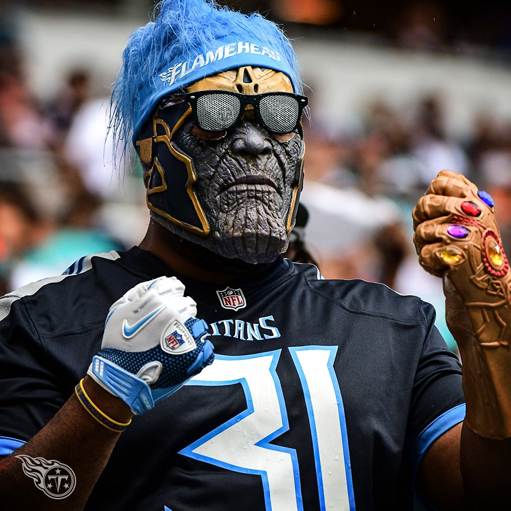 Titans's tweet photo. Found a fellow Titan in the crowd. #TitanUp https://t.co/ujTKPiG9eE