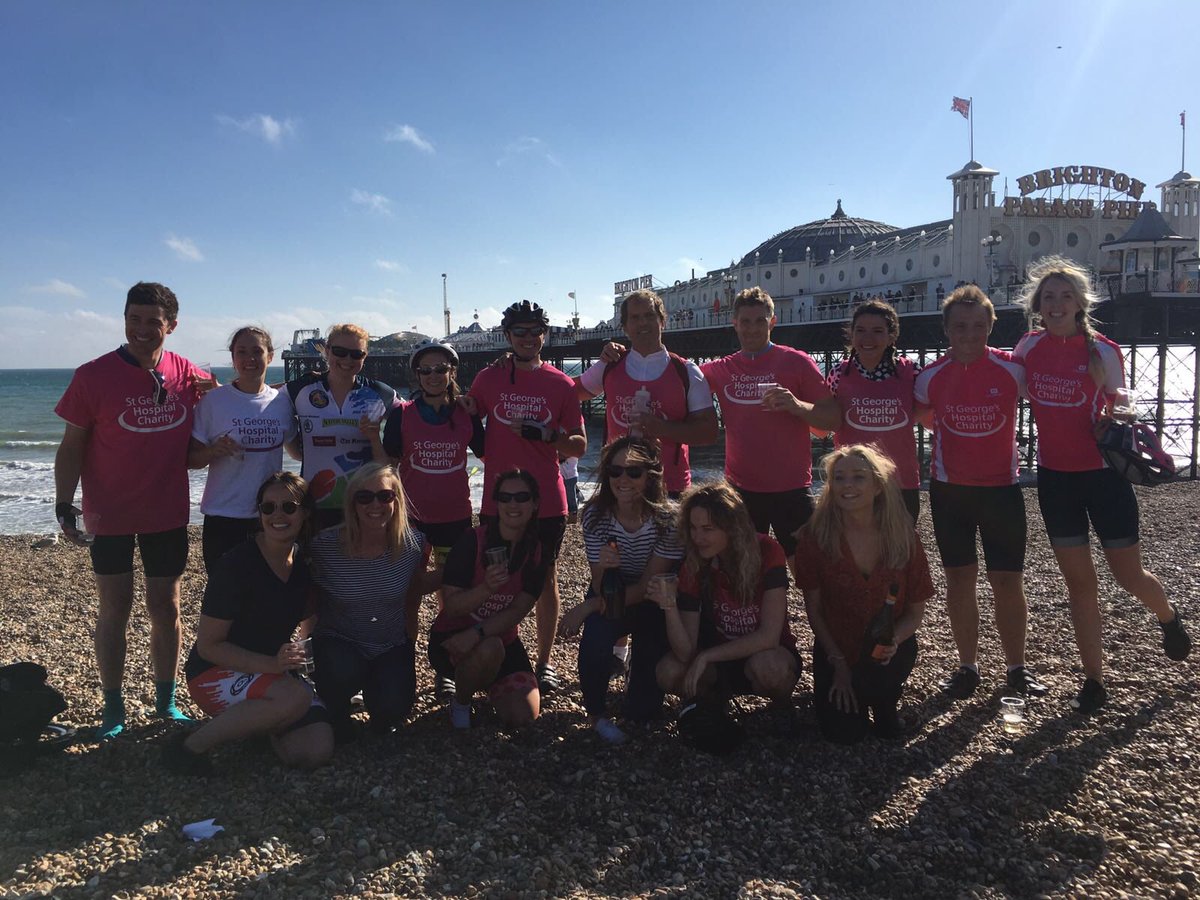 From St George’s hospital in South London to Brighton,they did it ! Congratulations to <a href="/StGTraumaPTOT/">StG Trauma Physio/OT</a> @StGeorgesTrust for huge #cycle effort raising funds for <a href="/GivingtoGeorges/">St George's Hospital Charity</a>.Roll on sept 22nd for Part 2 Richmond to Windsor ! ow.ly/uZze30lxlyA. @MooreBlatch