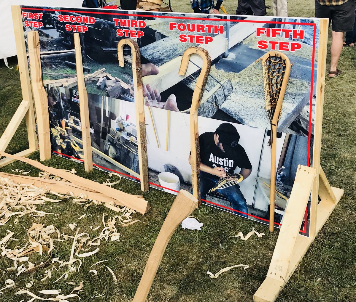 Great time watching incredibly talented dancers and learning about the creation of lacrosse sticks at the Akwesasne PowWow