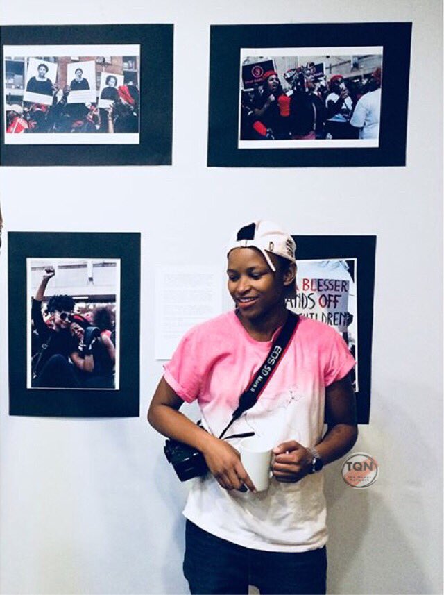 TheQNetwork_'s tweet photo. #Mo the photographer captured near her #Exhibition display. Thank you for accepting our invite and share your work experience in #TQNLaunch #TQN #TheQueerNetwork https://t.co/wKQxCArKH0