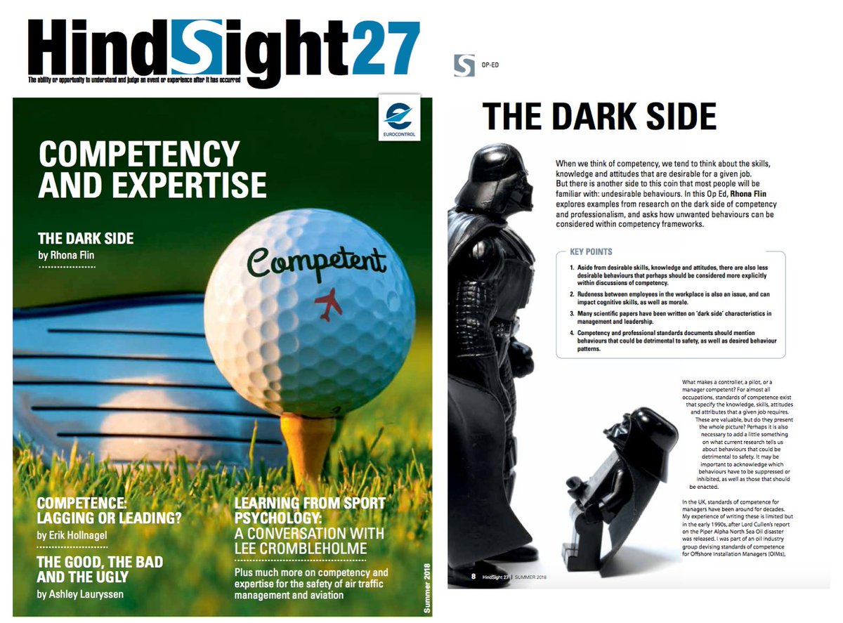 The last issue of #hindsight is really awesome. Rhona Flin explores the other side of competency : a must read article for many healthcare givers ! #patientsafety #hierarchical gradient #SpeakUp skybrary.aero/index.php/Hind…