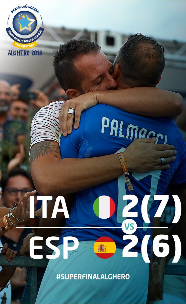 BeachSoccer_WW's tweet photo. ⏱️ FINAL WHISTLE: @Vivo_Azzurro 🇮🇹 win the Superfinal on penalities!

📺 Follow all the games LIVE on https://t.co/E6Zy6ku21t        

#SuperfinalAlghero #beachsoccer #Alghero https://t.co/NYzxB4fDuf
