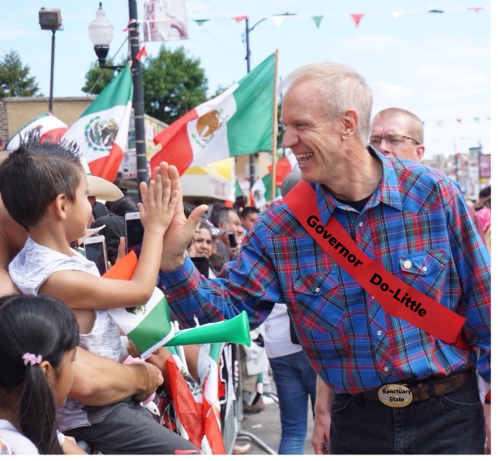 IllinoisExposed's tweet photo. @BruceRauner Great. #GovernorDo-Little marches with his #SanctuaryState Belt buckle. Time to break the cycle of #Billionaires in #ILgov. Let’s #RestoreIllinois with #Libertarian @KashJackson2018. Together we can #BootBruce and #RejectJB and #TakeBackIL.
#TeamJB #TeamRauner https://t.co/qpoRTbN4Oy