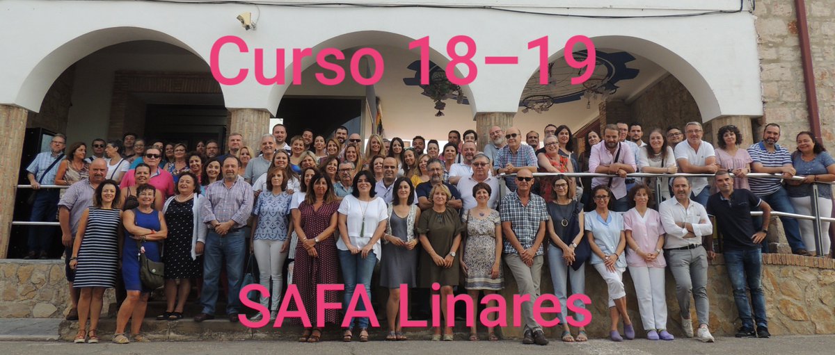 SAFALinares's tweet photo. El Equipo que formamos SAFA Linares os agradecemos la confianza depositada en nosotros un año más y os deseamos un feliz curso lleno de experiencias compartidas, en esta vuestra gran familia. #yoenSAFALinares #enseñanzalinares https://t.co/YnVeSdOUyt