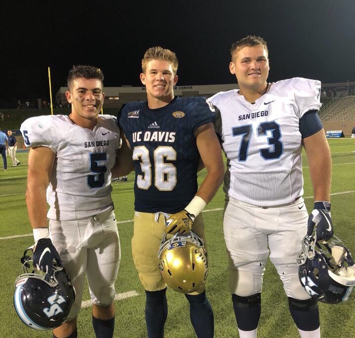 Great to see Michael Bandy ‘16 (USD), Connor Airey ‘16 (UC Davis) and Luke LaCilento ‘18 (USD) get together after their game last night! #credo #ForeverAFriar