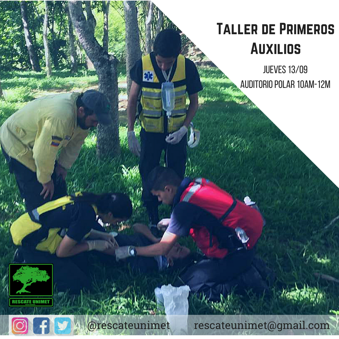 RescateUNIMET's tweet photo. ¡Bienvenido a la Unimet! En tu primera semana de clases te invitamos a: hacer rappel Lunes y miércoles en el módulo de aulas 2 de 10:30-2:00; y participar en un taller de primeros auxilios el jueves de 10-12 en el auditorio polar. Te esperamos! @RescateUNIMET  @FCEUNIMET  #Unimet https://t.co/dKsZbdl124