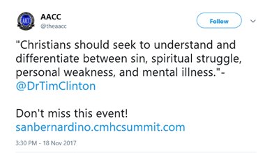 Pic1 = A tweet from the AACC.Pic2 = Words written by Ed Stetzer in 2017.