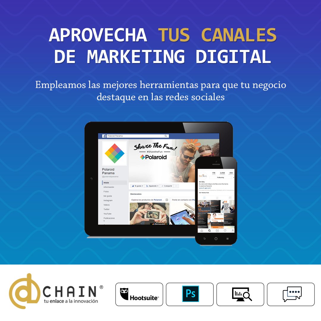 Pon tu marca al alcance de tus clientes potenciales. Invierte en tus redes sociales. ow.ly/hkod30lIMY7 #dChain #Marketing #SocialMedia