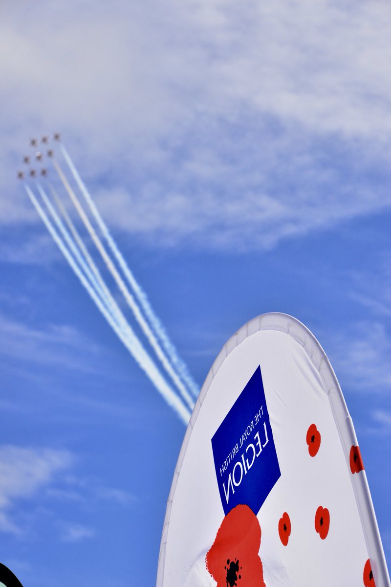 chb_leeds's tweet photo. @rafredarrows @PoppyLegion @HartNishe Awesome Red Arrow display today. Perfect viewing from The Royal British Legion charity tent. https://t.co/Wp7Q8AxEkn