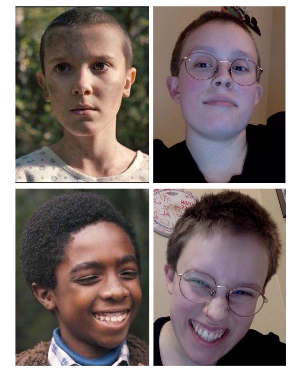 ruby_reilly's tweet photo. my hair journey told in stranger things characters https://t.co/tcz1woWC5k