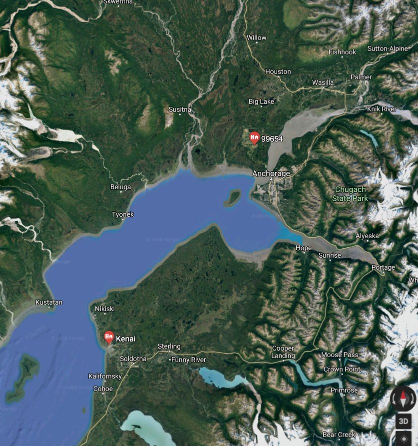 Kenai is a port town with heavy significance for Russia, being one of its original American settlements. This dates back definitely to Catherine the Great, and maybe as far back as Ivan the Terrible.Also, who loves port towns? Mobsters.