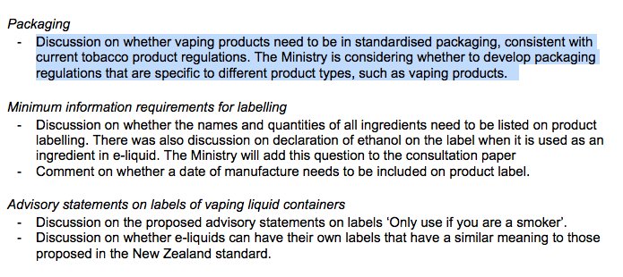 VapingAlliance's tweet image. Just in case you're wondering about whether NZ #vaping products require #plainpackaging (looks like a NO DECISION MADE), see the latest from @minhealthnz health.govt.nz/our-work/preve…