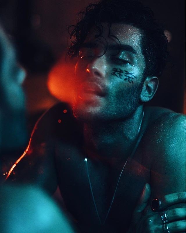 Husky . . . Just husky did his voice echo from the walls.

Feeling the cold water on his heated up skin.

"The ocean knows and swallows the sins . . . Only a pure heart can't get killed by it"