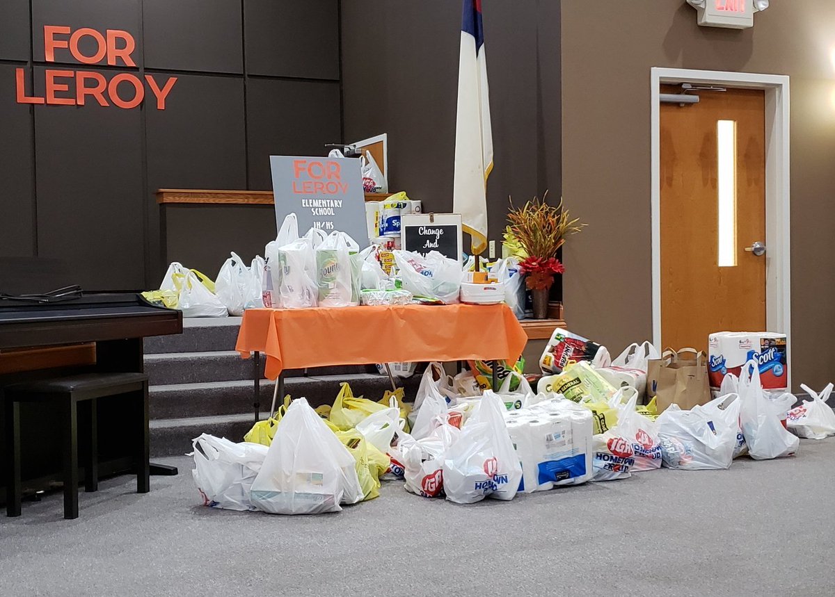 LRChristChurch's tweet photo. LCC kicked-off the new #FORLeRoy series by sending our congregation &amp; guests out into the community today to help buy supplies for @LeRoyCUSD2. 
Thank you so much for your participation! What an impact you have made on our community! 
How will you #Impact61752? 🙏
#FORLeRoy https://t.co/Q0X0vEMUwG