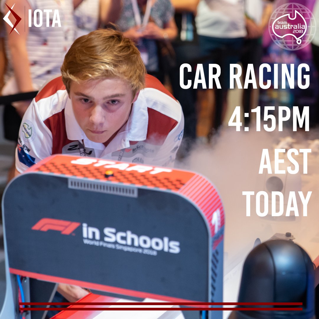 Tune in at 4:15pm AEST to watch our second race of the competition! This time we will be up against Cyprus!

youtube.com/F1inSchoolshq

#F1SWF #F1SWFmoment #RacingInSingapore #TeamAustralia