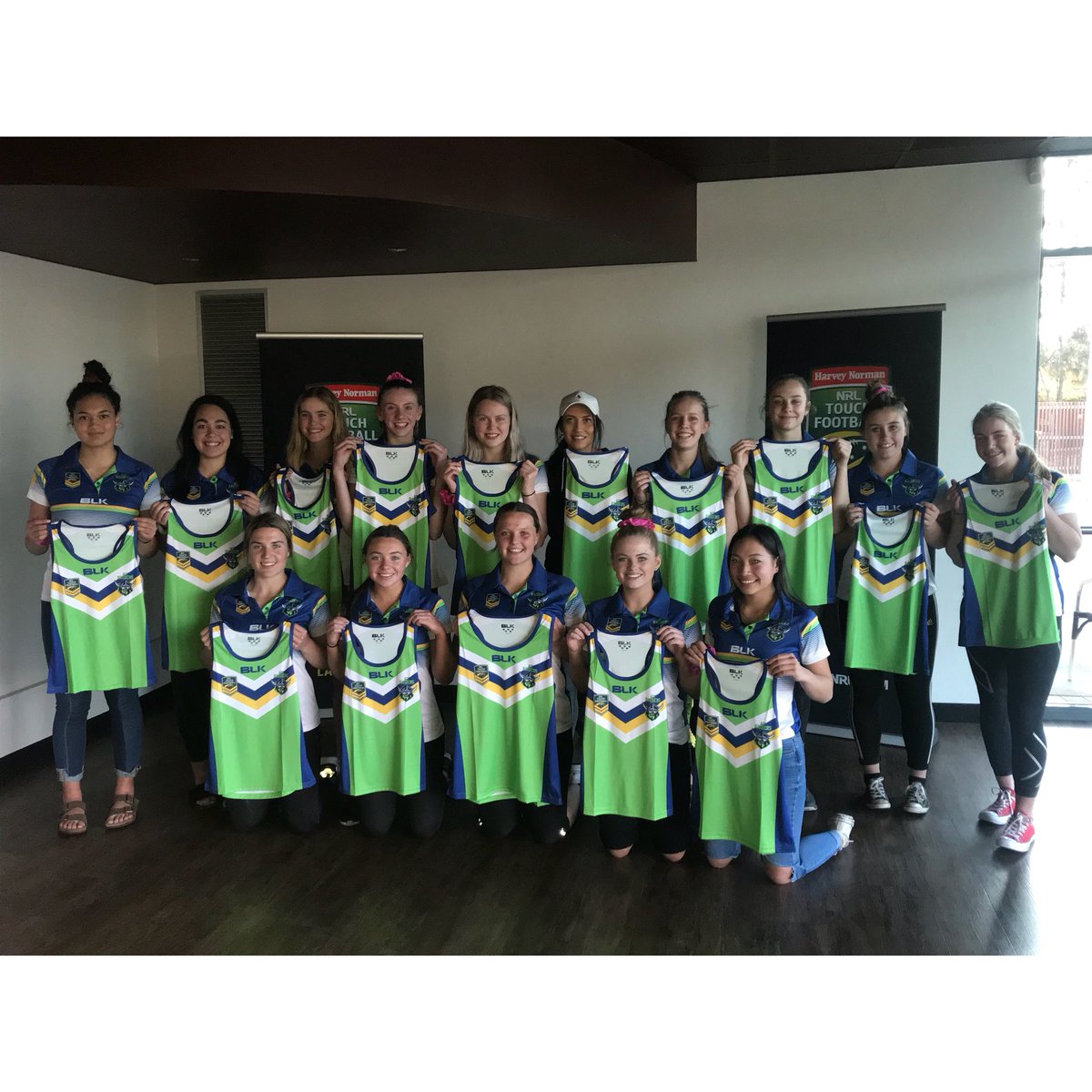 TouchACT's tweet image. Congratulations to our NYC players receiving their ACT Raiders jerseys #WeAreRaiders @RaidersCanberra @touchfootyaus