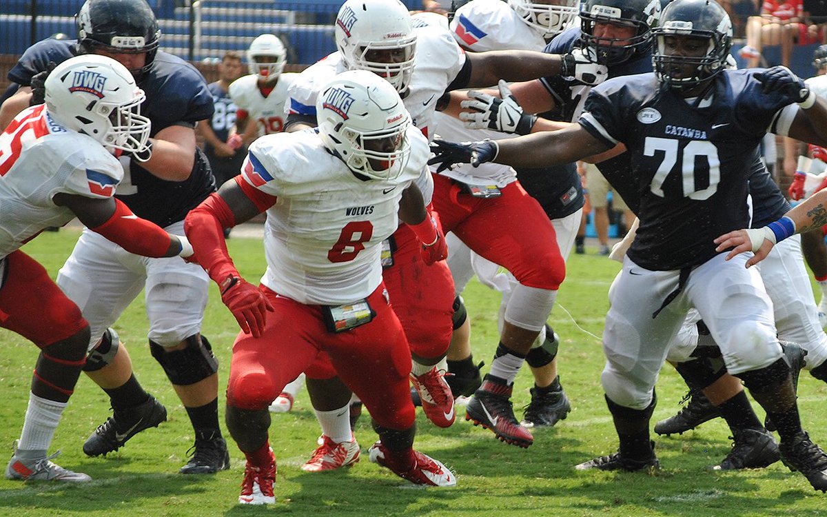 JimNagyOU's tweet photo. Congrats to FB @alex_armah on first career TD! Great 6th round pick by @Panthers. Rare two-way player at D2 @UWGFootball. All-conference DE and valuable situational FB and TE. Great value from scout’s perspective...starting FB, backup LB, and core ST player. #goodscouting https://t.co/NTTdgEHz87