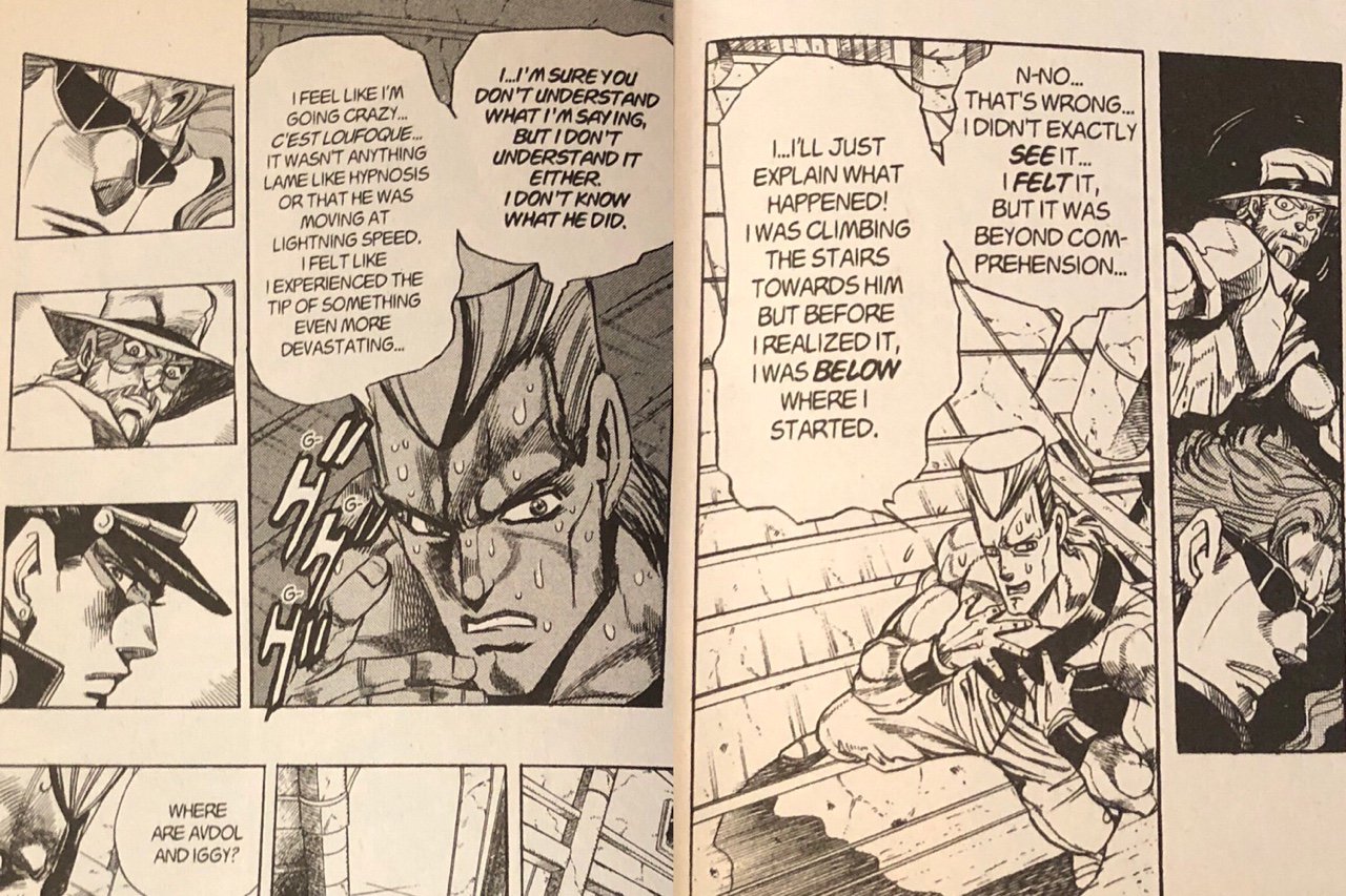 Ni Lab あ ありのまま 今 起こった事を話すぜ おれは 奴の前で階段を登っていたと思ったら いつのまにか降りていた な 何を言っているのか わからねーと思うが おれも 何をされたのか わからなかった T Co 2d2ez5lesf Twitter