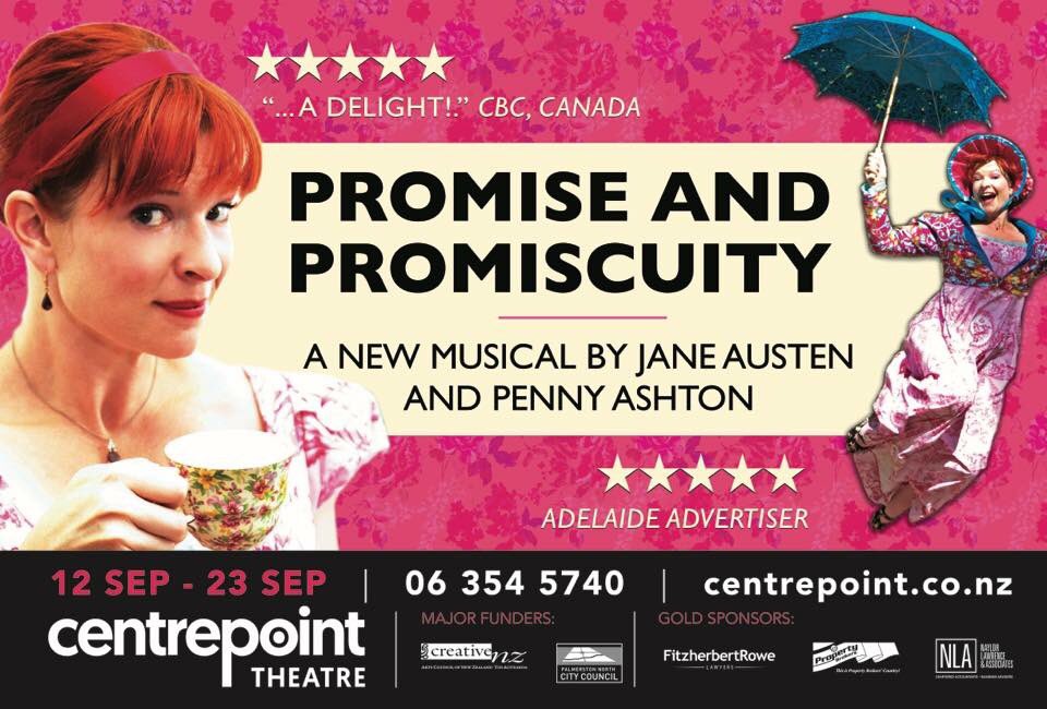 centrepointnz's tweet photo. How delightful! Promise and Promiscuity opens this Wednesday! We can’t wait... https://t.co/wL2RCukWZp