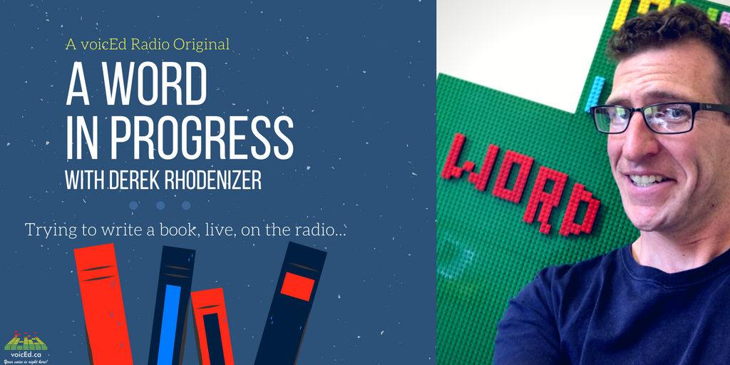 DerekRhodenizer's tweet photo. Tonight at 9pm you can catch a live #WordinProgress. Tonight I will explain where the book stands and we will looking into research around the word "learning." Check it out on @voicEdcanada https://t.co/bVnYPs2Kjl https://t.co/afA0cofMR5