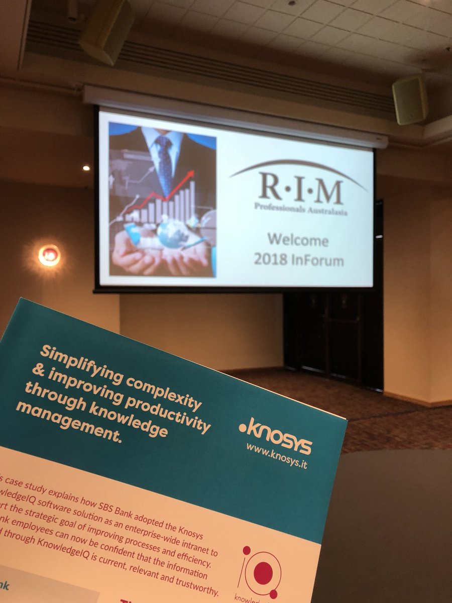 knosys's tweet photo. Excited to co-facilitate a workshop with our client @SBSBankNZ on Simplified Information Management with Intelligent KM at inForum #inforum #km #knowledgeIQ #Knosys #SBSbank https://t.co/SYdHpQS8CW