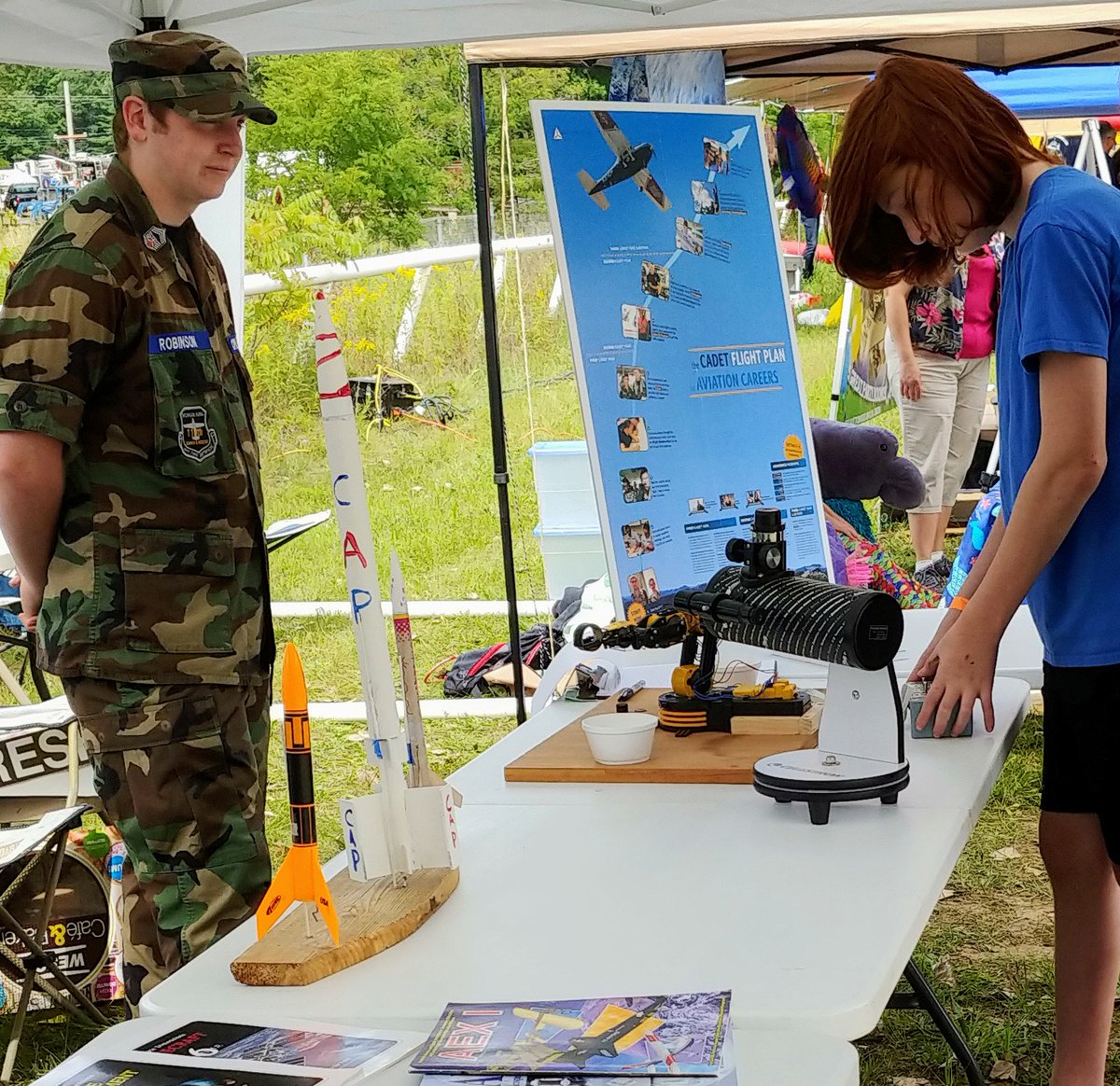 Lakeshore 119 Composite Squadron had a great turn put at the "Sportsmen for Youth" day held at the Muskegon Co Fairgrounds.