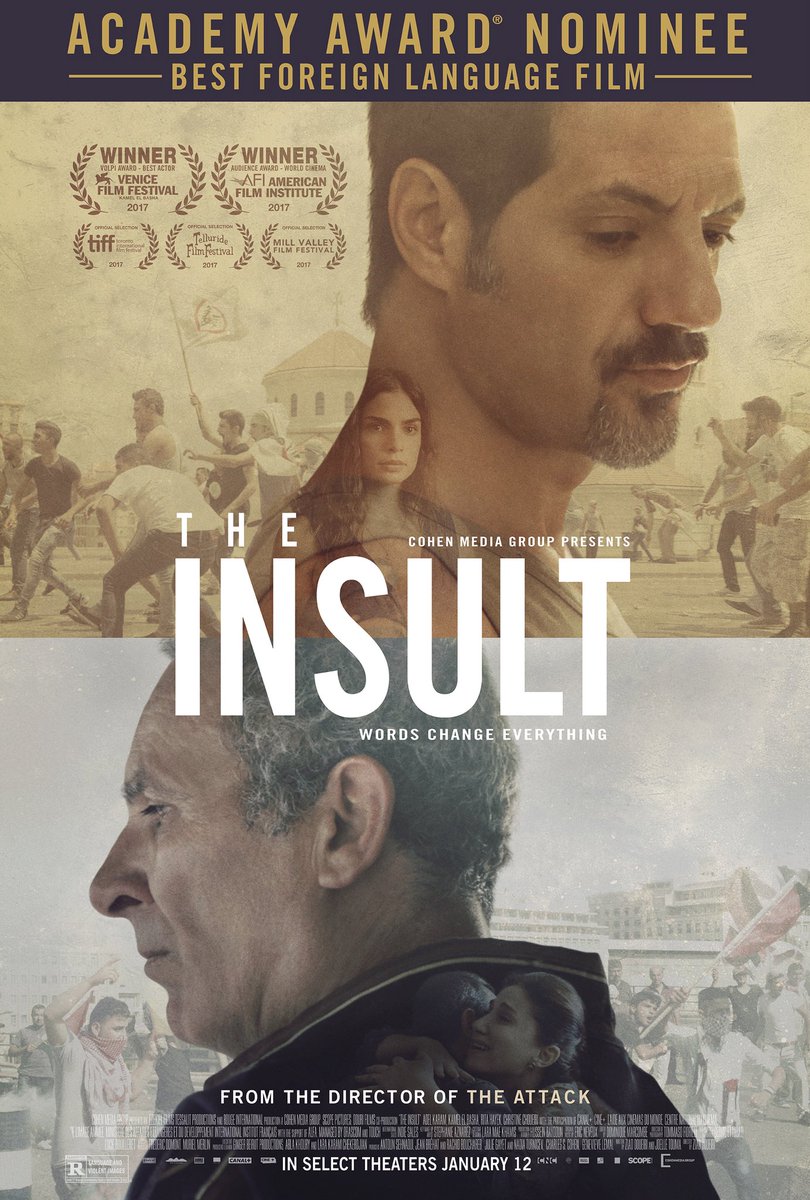 Como la incomprensión, la falta de sensibilidad humana y la ausencia de empatía, pueden provocar de algo tan simple, a casi una guerra.

Genialidad de película, imperdible.
#TheInsult