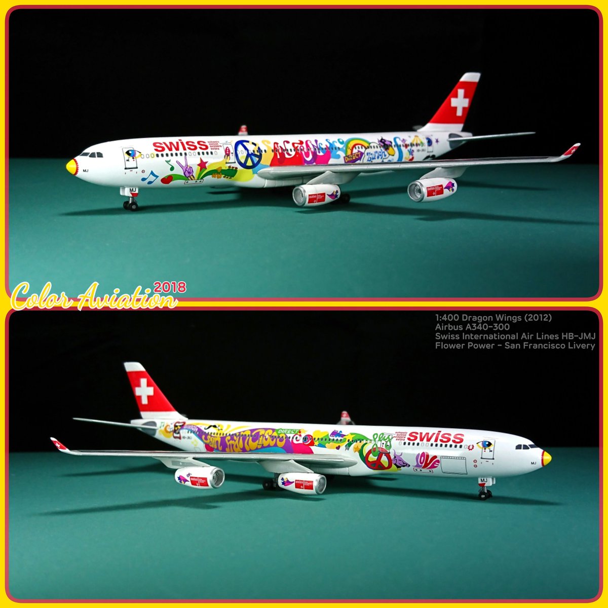 ColorAviation_'s tweet photo. 1:400  Flower Power Livery for the Swiss Airbus A340-300 by Dragon Wings
#swissinternationalairlines #瑞士國際航空 #瑞士航空 #swissairlines #威龍 #DragonWings #威龍模型 #ColorAround #ColorAviation #sanfrancisco #airbusa340 #flowerpower #zurich #hbjmj #airbuslovers #aviationlovers https://t.co/YvIefWVY0p