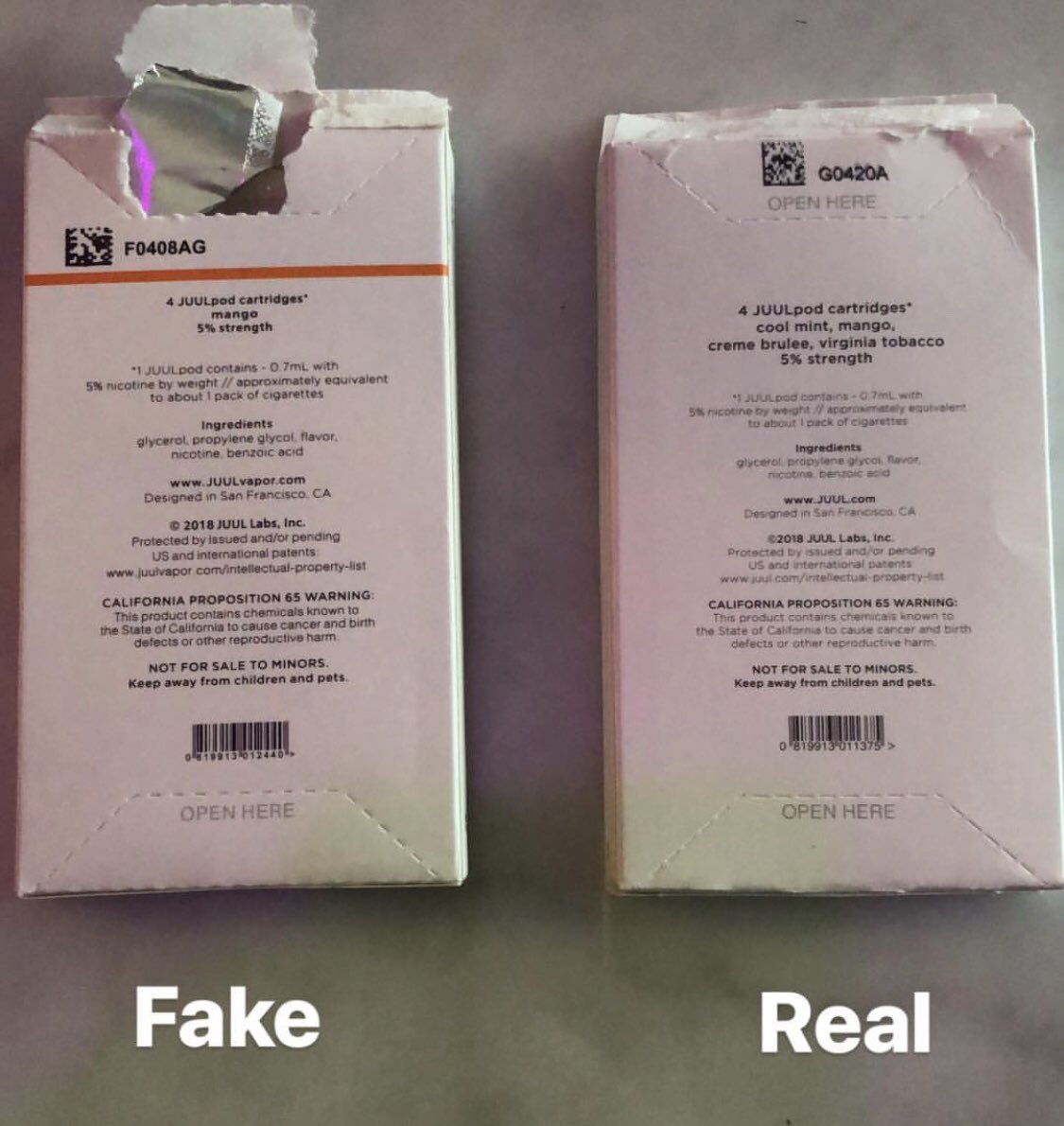 juul pod earrings PSA: Fake @JUULvapor pods are being circulated. I picked these up from a  vape shop in Vegas recently. RT to save a life