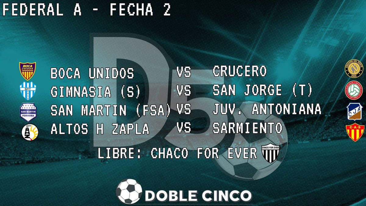 #FederalA⚽️
PRÓXIMA FECHA - Zona 4