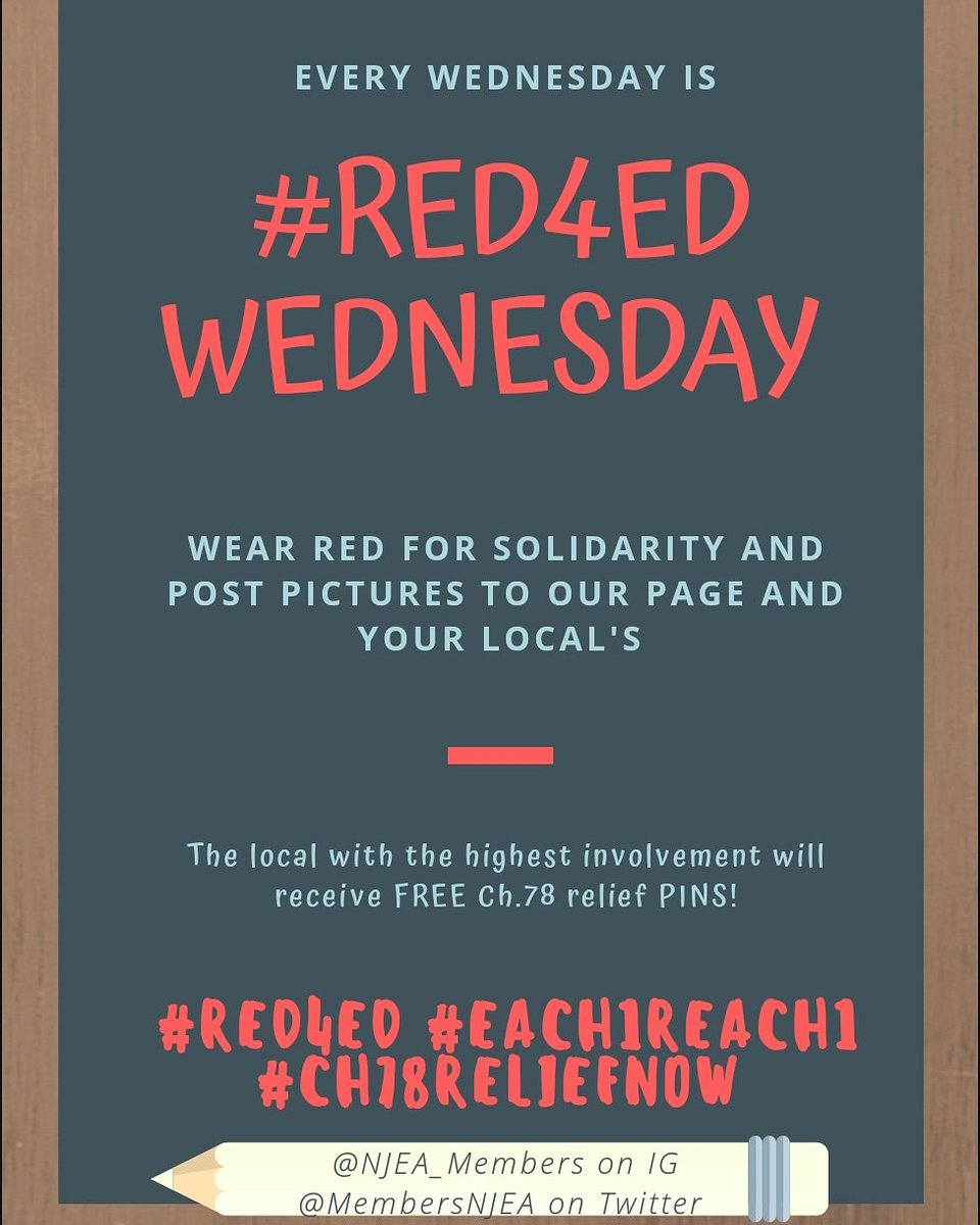 MembersNjea's tweet photo. #Red4Ed #RedForEd #Ch78reliefNOW #morethanascore https://t.co/gstdluxaEm