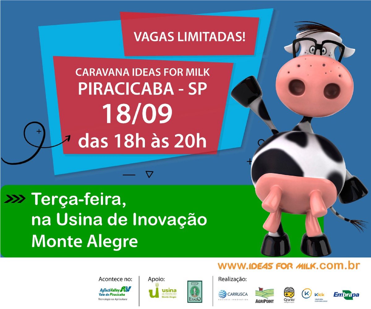 MilkPointBR's tweet photo. Ideas for Milk: Piracicaba/SP recebe kick-off do programa e oferece palestras gratuitas https://t.co/1ZeKvgpA1H
#ideasformilk #ideasformilk2018 #startups #leite #embrapa #tecnologia #tec #vacathon #carrusca #qranio #kick #Piracicaba #dairy #lacteos https://t.co/0S1z820sdK