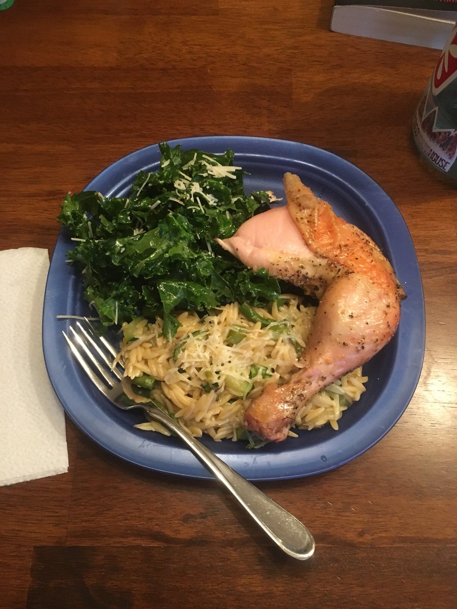 Making more conscious eating decisions after reading the Ombivores Dilemna!  Organic kale and grass-fed chicken from South of the James Farmers Market @theleedavisway @ldhsib