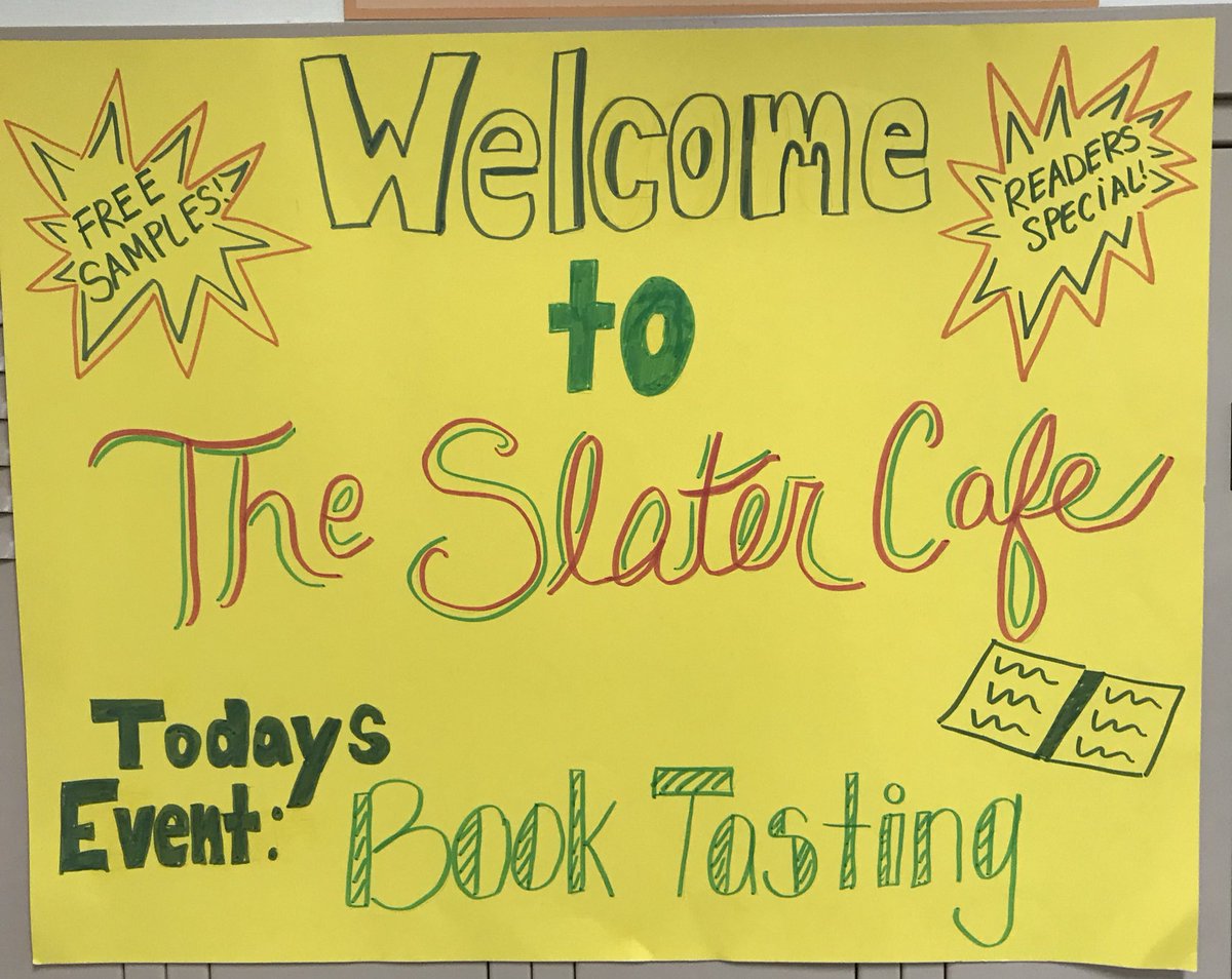 lauramossa's tweet photo. @GrangeES’ Mrs. Slater is such a great #bookhost! Her Gr. 4 Ss enjoyed a book tasting to explore different genres in their classroom library & then choose books for independent reading! @focusedin4th #grangereads @BCPS_ELA https://t.co/oUDIAbCPHS