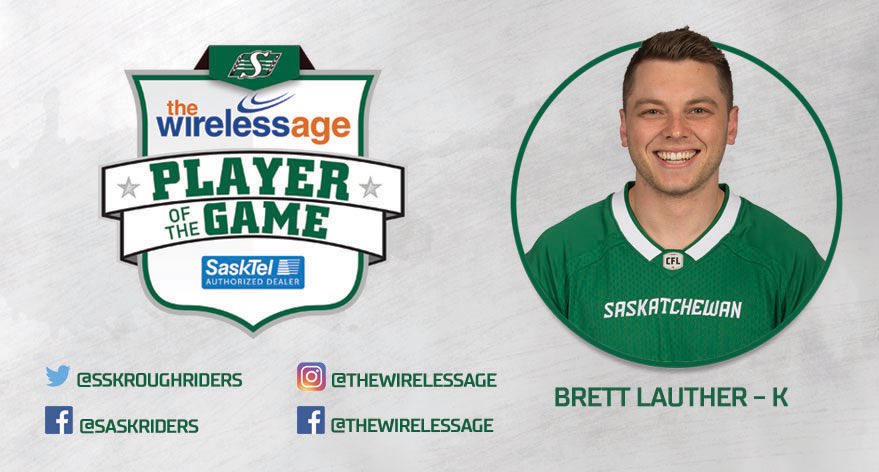 sskroughriders's tweet photo. 6️⃣ for 6️⃣: Straight 💵

@brettlauther is your @thewirelessage Player-of-the-Game! https://t.co/mw2YS7lfdt
