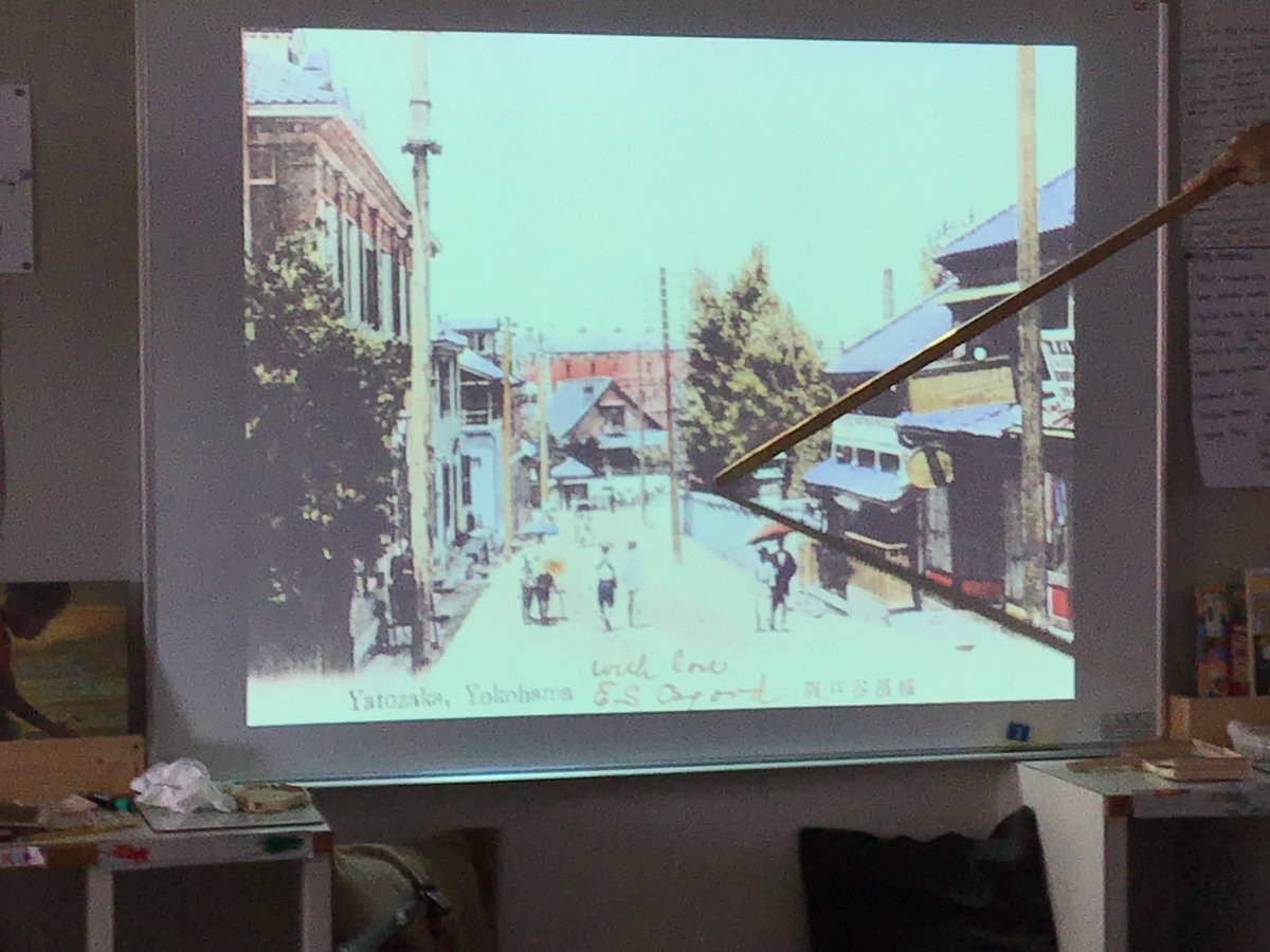 YISbrown's tweet photo. Our Service Learning Connection: Learning about Yokohama history from Mr. Sugishima and Dr. Joseph Amato. Building our relationship with Mr. Sugishima from the Motomachi Ikutsushima shrine. https://t.co/maKKaWBlHw