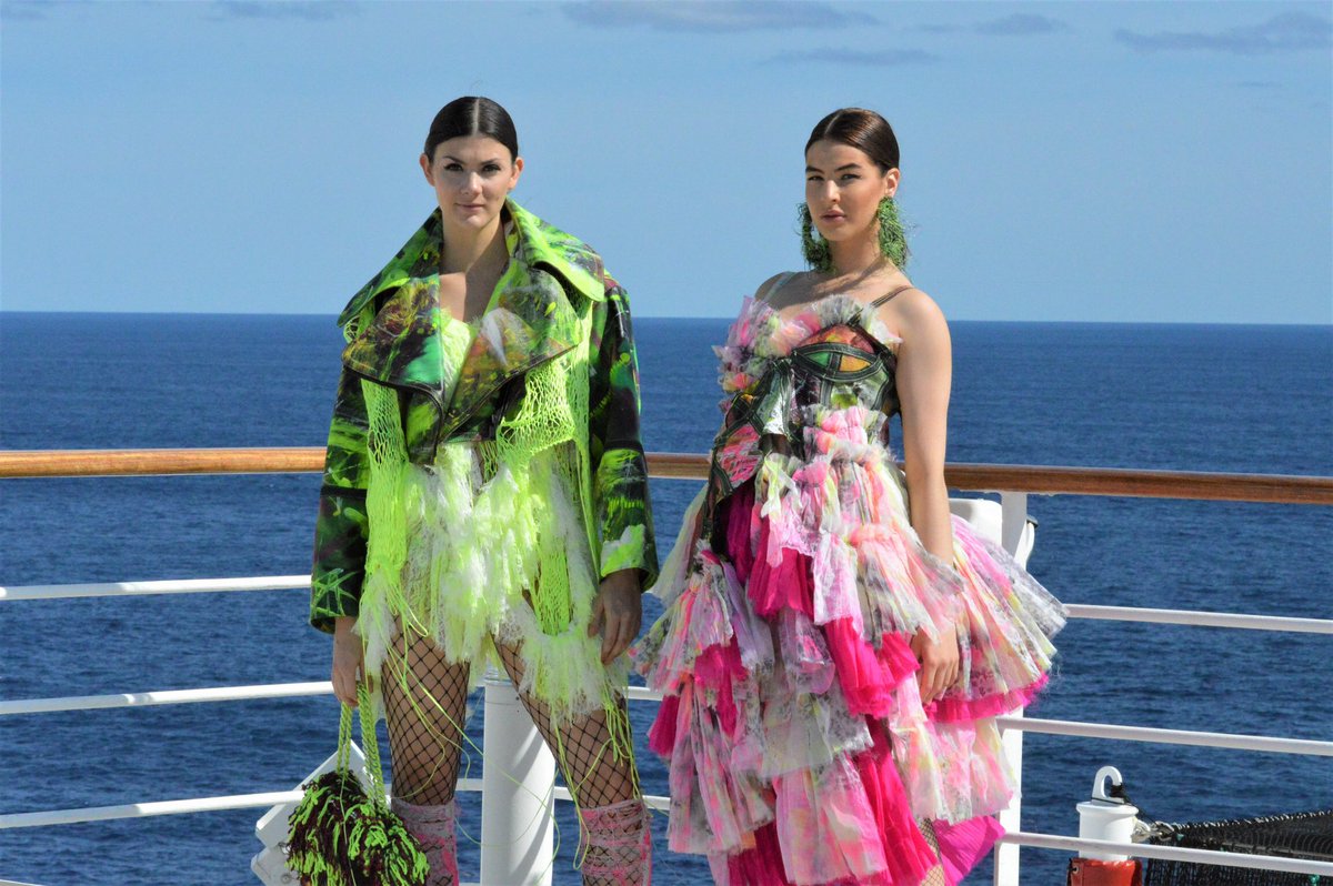 cunardline's tweet photo. @wstmnstrfashion graduates showcased their bright and bold collections during Queen Mary 2’s 2018 Transatlantic Fashion Week Crossing.
#tfw #tfw2018 #qm2 #transatlanticcrossing https://t.co/bbRuY40T0O