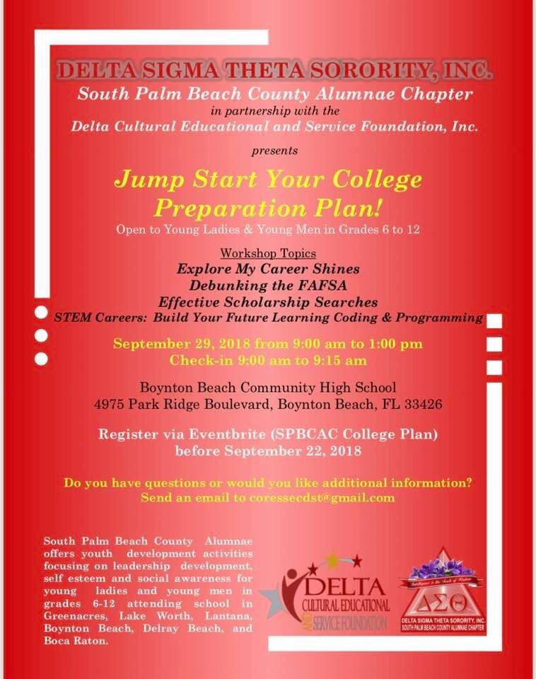 SPBCAC_DST's tweet photo. Jump Start Your College Preparation Plan! #dst105 #DST1913 #collegeplanning #jumpstart #boyntonhighschool #spbcac https://t.co/C2WY0x0KDo